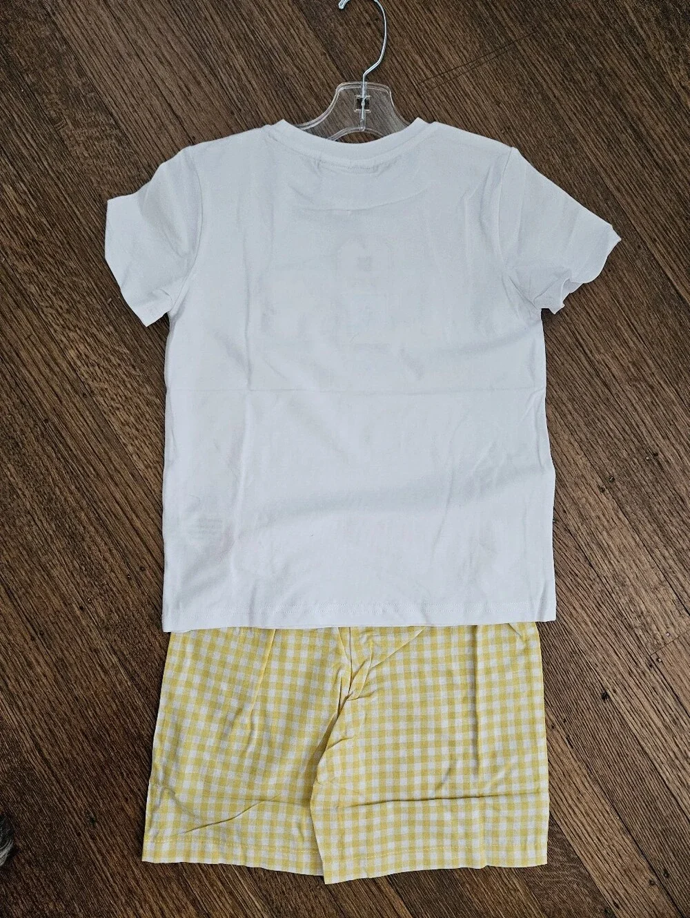 Lil Cactus White Smocked Lemons & Yellow Gingham Shorts Set Size 6Y